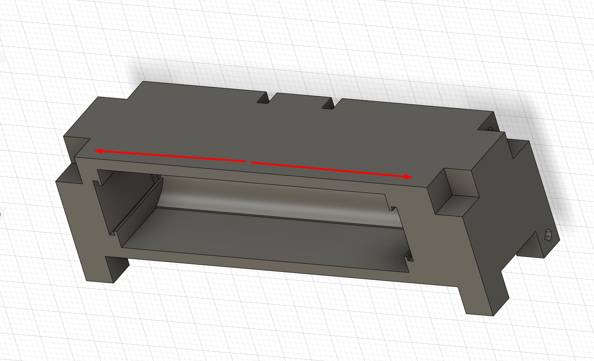 Battery-holder notches with arrows showing the separation between connection positions